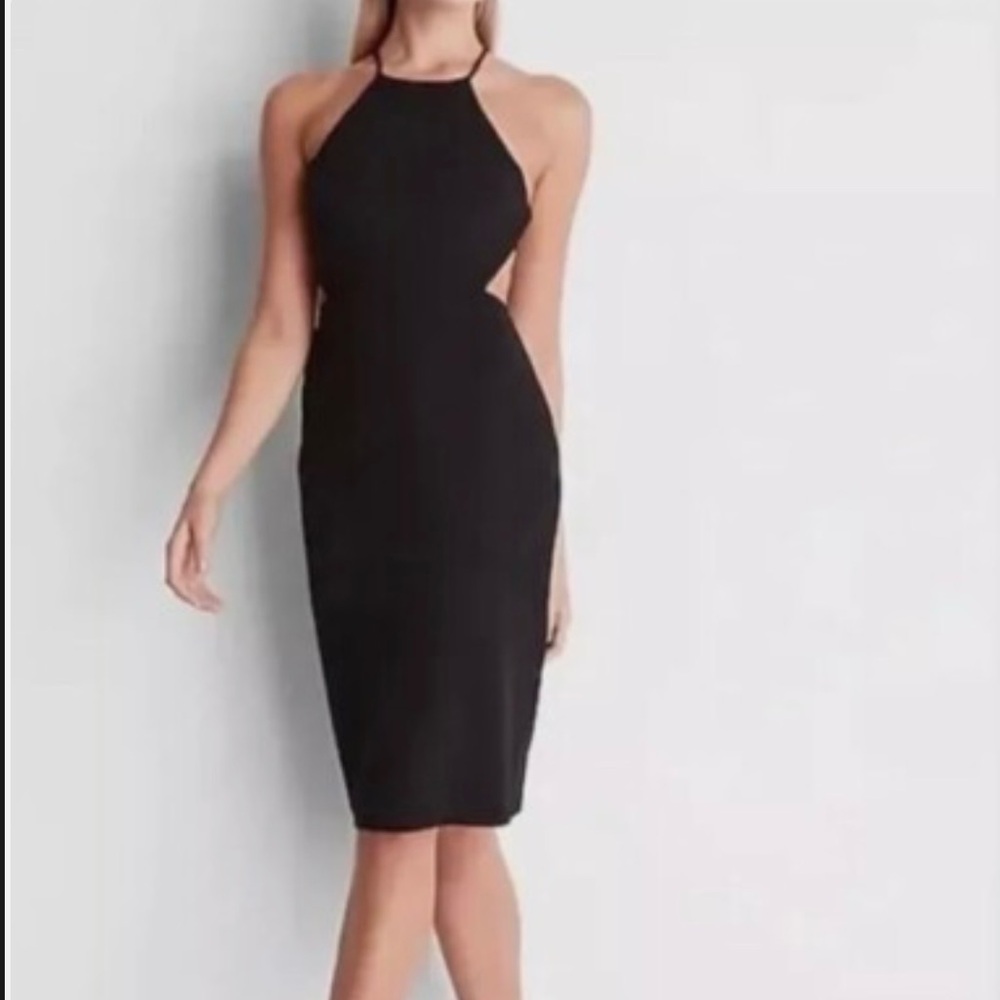 Express Black Cutout Cocktail Dress